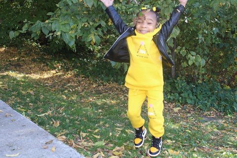 Kids Unisex Heavy Blended Yellow Sweatsuits