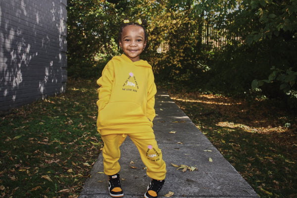 Kids Unisex Heavy Blended Yellow Sweatsuits
